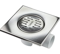 Трап пластиковый САНАКС 150х150 мм, крышка из нержавеющей стали, горизонтальный тр00011