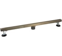 Трап САНАКС 800х32 мм, нержавеющая сталь, линейный, вертикальный, щелевой, с сухим затвором, цвет бронза 40066