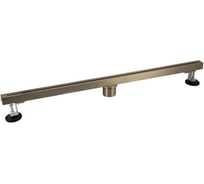 Трап САНАКС 800х32 мм, нержавеющая сталь, линейный, вертикальный, щелевой, с сухим затвором, цвет золото матовое 40062