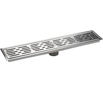 Трап САНАКС из нержавеющей стали 500х100 мм, линейный, вертикальный, хромированный с сухим затвором 04442