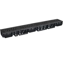 Лоток водоотводный пластиковый AQUADRENAG ЛВП Classic AQD DN100 H80 с решеткой чугунной Forest и кре Q1080-CHF