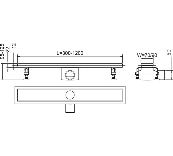 Душевой трап RGW SDR-01-100-Q 21210110-02