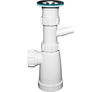 Сифон для моек Инкопласт И 1 1/2x40, с отверстием для стиральных машин BS1000W В00В0025710