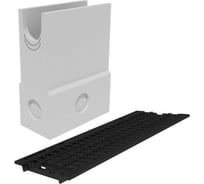 Пескоулавливающий колодец бетонный Gidrolica DN150, H660,5 (620,5) с решеткой чугунной ячеистой кл. С250 с пружинным крепежом 13139632