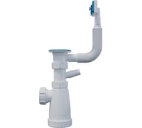 Сифон Инкопласт И 1 1/2х40 для моек с переливом и отводом для стиральной машины BS2200W В00В0025711