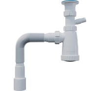 Сифон Инкопласт И 1 1/2х40 для моек с гофр.трубой 40х40x50 (1450 мм.) и отв. д/стир.машин BG10145W В00В0025714