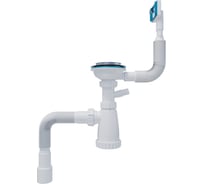 Сифон Инкопласт И 3 1/2х40 для моек с перел.(прямоуг), гофрированная труба (1450 мм) и отверстием для стиральной машины BКG40145W В00В0028030