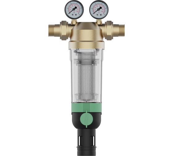 Фильтр тонкой очистки с обратной промывкой ХК DN32 (1 1/4) 100мк на холодную воду F76S-11/4С 1