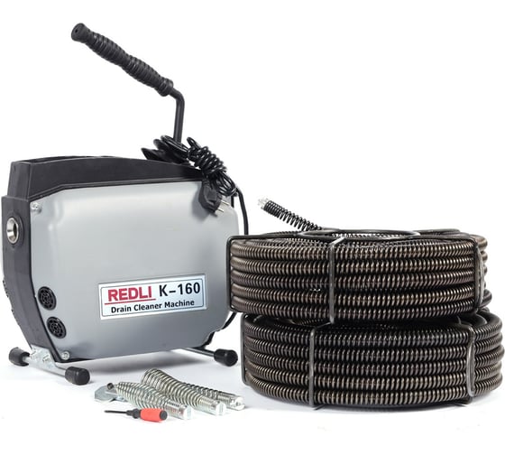 Электрическая прочистная машина REDLI до 150мм (в комплекте спирали 22мм-40м) K-160 STD 1
