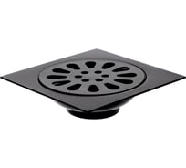 Трап СоюзКран 100х100 мм, вертикальный, с защитой от запахов, внеш/внутр d=40/37 мм, нержавеющая сталь, черный 565-131