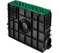 Пескоуловитель пластиковый  ПП Classic AQD DN100 с решеткой пластиковой RAIN FOREST зелено AQUADRENAG Q10430-PFG