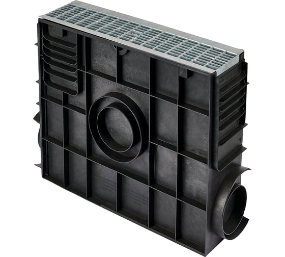 Пескоуловитель пластиковый  ПП Classic AQD DN100 с решеткой стальной ячеистой оцинкованной AQUADRENAG Q10430-I 1