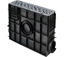 Пескоуловитель пластиковый  ПП Classic AQD DN100 с решеткой пластиковой RAIN FOREST серой AQUADRENAG Q10430-PFGr