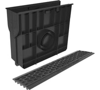 Пескоуловитель пластиковый Gidrolica DN100 H420 c пластиковой решёткой СОТЫ и крепежом класс А15 808504/2