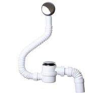 Слив-перелив L=330-700х34 мм с раздв.перел. 70 мм слив гибкий выпуск 40/50 мм хром McAlpine MRB11-FLEX-PB