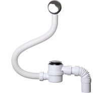 Слив-перелив McAlpine L=700 х 34 мм, метал. 70 мм слив, гибкий выпуск 40/50 мм, хром - ЗАМЕНА MRB12 MRB12-FLEX-PB