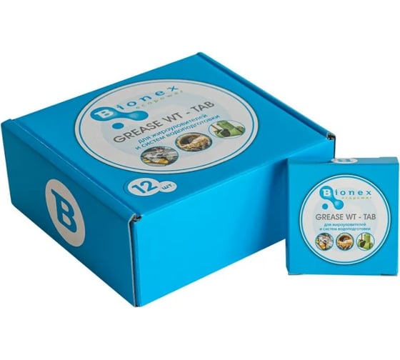 Таблетки для жироуловителя Bionex Grease WT Tab 12 шт WTTab