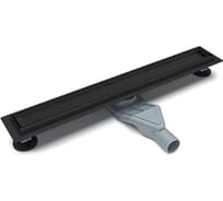 Желоб душевой ESBANO Combi решетка TILE матовый черный длина 80 см ESTRCOMTILE80MB