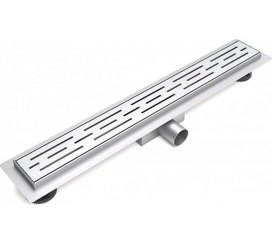 Желоб душевой ESBANO Meta решетка RAIN матовый хром длина 60 см ESTRMETRAIN60MC 1