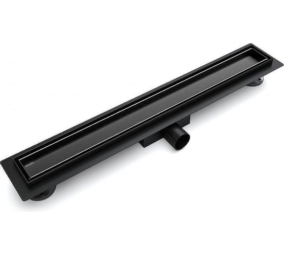 Желоб душевой ESBANO Meta решетка TILE матовый черный длина 60 см ESTRMETTILE60MB 1