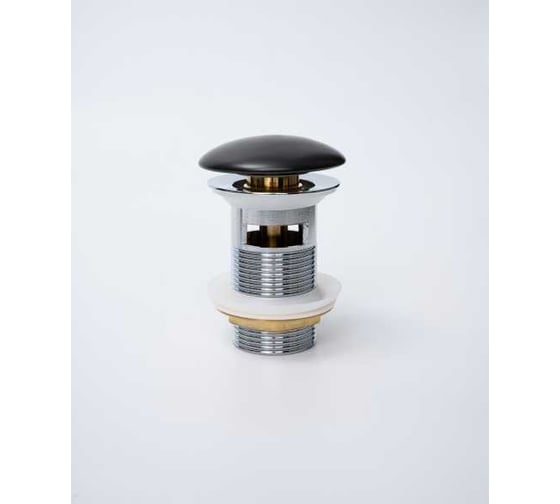 Донный клапан с переливом Gid Blm100-1 черный матовый, 7x7x10 74407K 1