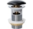 Донный клапан с переливом Gid Bl100-1 черный глянцевый, 7x7x10 72202K 2