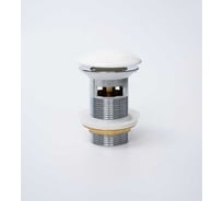 Донный клапан с переливом Gid Wh100-1 белый, 7x7x10 71102K