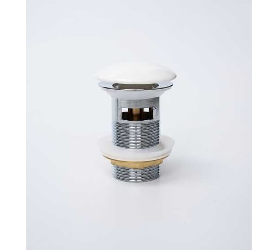 Донный клапан с переливом Gid Wh100-1 белый, 7x7x10 71102K 1