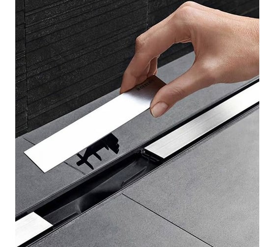 Канал для душа Geberit CleanLine 20 черн/нерж, готовое решение 152.450.00.1 00000088806