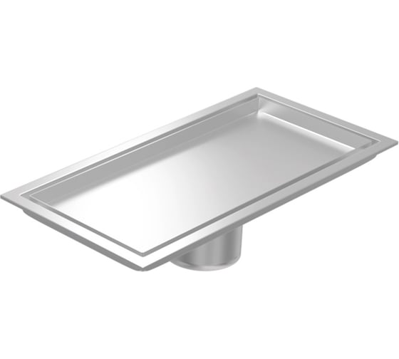 Трап для душа под плитку Teymi с сухим затвором вертикальный выпуск Aina 10х20 нержавеющая сталь T90351 ЦБ-00270761 1