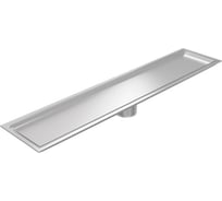 Трап для душа под плитку Teymi с сухим затвором вертикальный выпуск Aina 10х50 нержавеющая сталь T90357 T90357 ЦБ-00270767