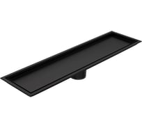 Трап для душа под плитку Teymi с сухим затвором вертикальный выпуск Aina 10х40 черный T90354 T90354 ЦБ-00270766