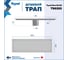 Трап для душа под плитку Teymi с сухим затвором вертикальный выпуск Aina 10х30 нержавеющая сталь T90353 T90353 ЦБ-00270763 15