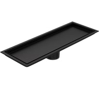 Трап для душа под плитку Teymi с сухим затвором вертикальный выпуск Aina 10х30 черный T90352 T90352 ЦБ-00270764