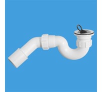 Трап для поддона McAlpine P-образный 11/2/40 решетка 70мм выход 40/50мм MRB3