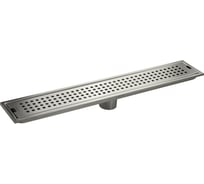 Трап линейный САНАКС 600 х 80 мм, вертикальный выпуск с гидрозатвором, из нержавеющей стали, цвет сатин 00043