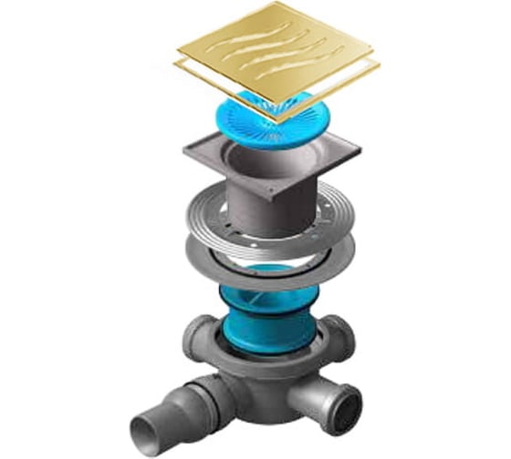 Душевой трап Pestan Confluo Standard Plate 8 10х10, 2 в 1, с фланцем 13702572 1