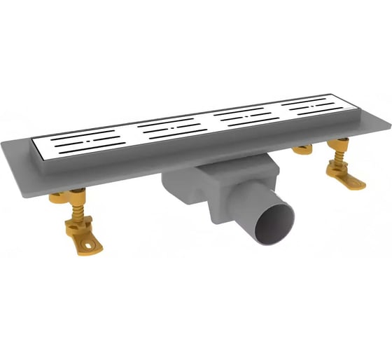 Канал душевой ООО ПКФ Сварком д= 50 решетка нерж 300мм, с площадкой под плитку (уп/1шт) СанТех s075580 1