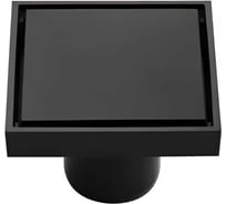 Трап ООО ПКФ Сварком д= 50 вертикальный латунный, решетка графит 100х100, обр. клапан (уп/1шт) СанТех s048609