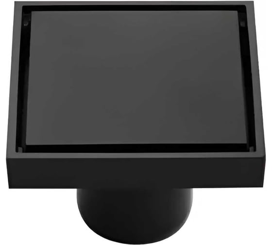 Трап ООО ПКФ Сварком д= 50 вертикальный латунный, решетка графит 100х100, обр. клапан (уп/1шт) СанТех s048609 1