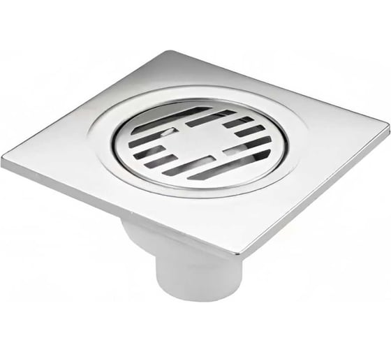 Трап ООО ПКФ Сварком д= 50 вертикальный пласт, решетка нерж 100х100 (уп/1шт) СанТех s057209 1