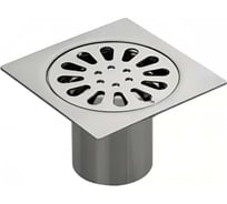 Трап ООО ПКФ Сварком д= 50 вертикальный пласт, решетка нерж 100х100 гидрозатвор, сатин (уп/1шт) СанТех s073129