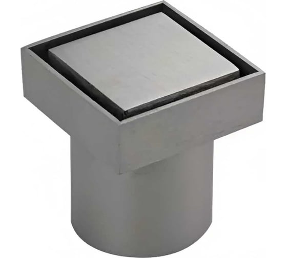 Трап ООО ПКФ Сварком д= 50 вертикальный пласт, решетка нерж 60х60, литой, сухой затвор, сатин (уп/1шт) СанТех s073137 1