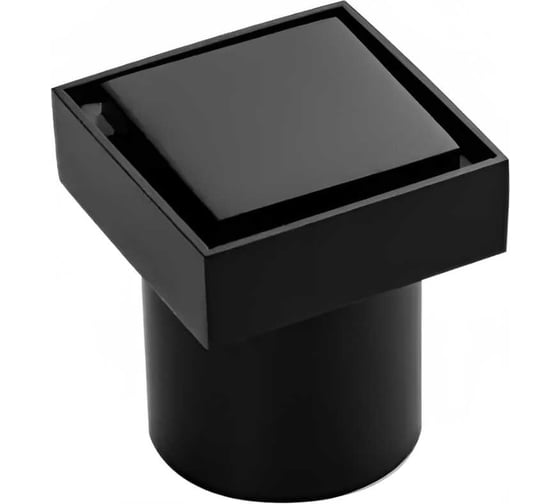 Трап ООО ПКФ Сварком д= 50 вертикальный пласт, решетка нерж 60х60, литой, сухой затвор, черный (уп/1шт) СанТех s073138 1