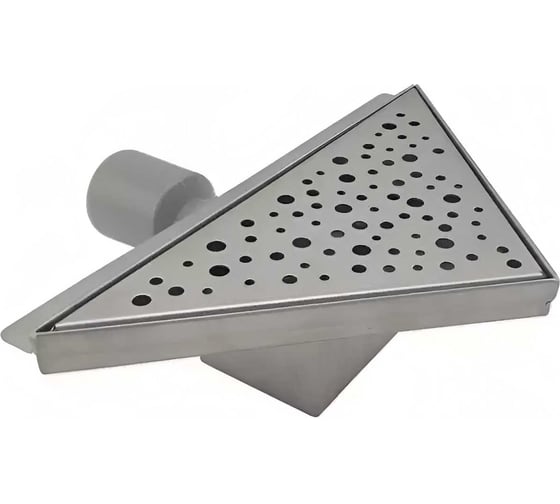 Трап ООО ПКФ Сварком д= 50 горизонтальный нерж, решетка нерж.сталь 200х200, угловой, сухой затвор (уп/1шт) СанТех s048871 1