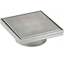 Трап ООО ПКФ Сварком д=100 вертикальный пласт, решетка нерж 150х150, литой, сухой затвор, сатин (уп/1шт) СанТех s076092