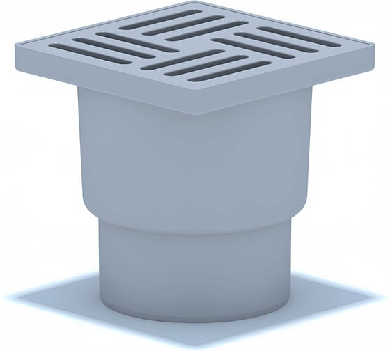 Трап ООО ПКФ Сварком д=110 вертикальный пласт, решетка нерж. 150х150 с сухим затвором (уп/1шт) СанТех s061604 1