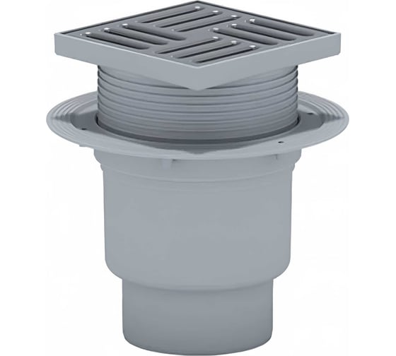 Трап ООО ПКФ Сварком д=110 вертикальный пласт, решетка нерж.150х150, сухой (уп/1шт) СанТех s024089 1