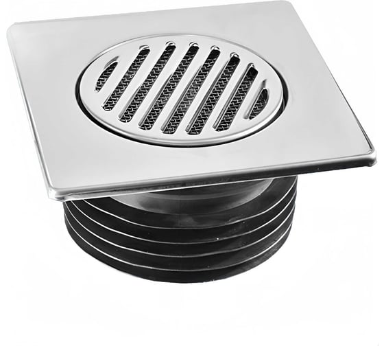 Трап ООО ПКФ Сварком д=110/90 вертикальный 150х150, с обр.клапаном и сухим затвором (уп/1шт) СанТех s034846 1