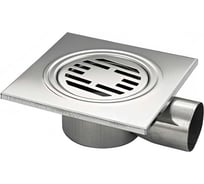 Трап ООО ПКФ Сварком д=50 горизонтальный нерж, решетка нерж.150х150 (уп/1шт) СанТех s057737